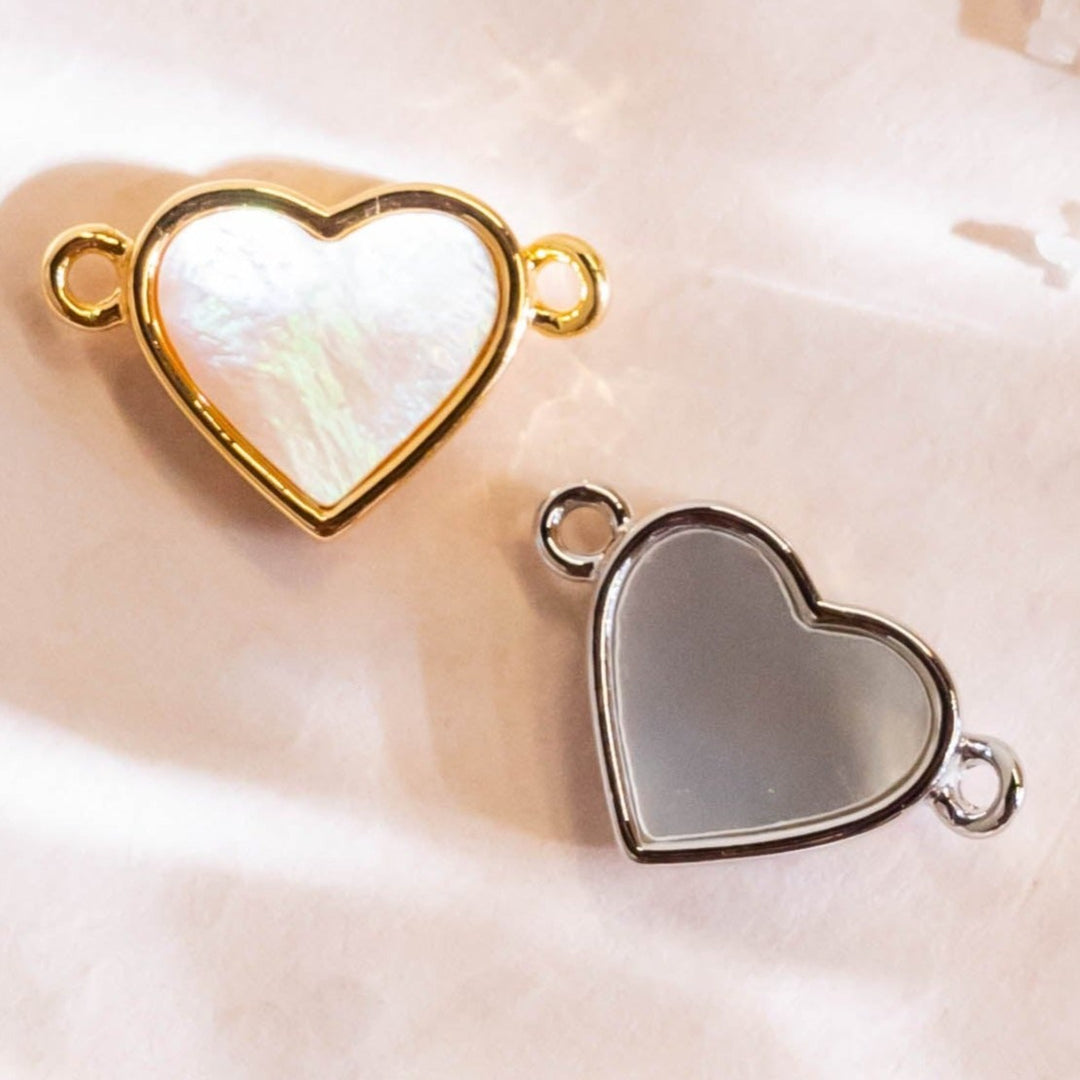 Heart Connector Charm Anti-Tarnish | Size : 16mm | 1PC