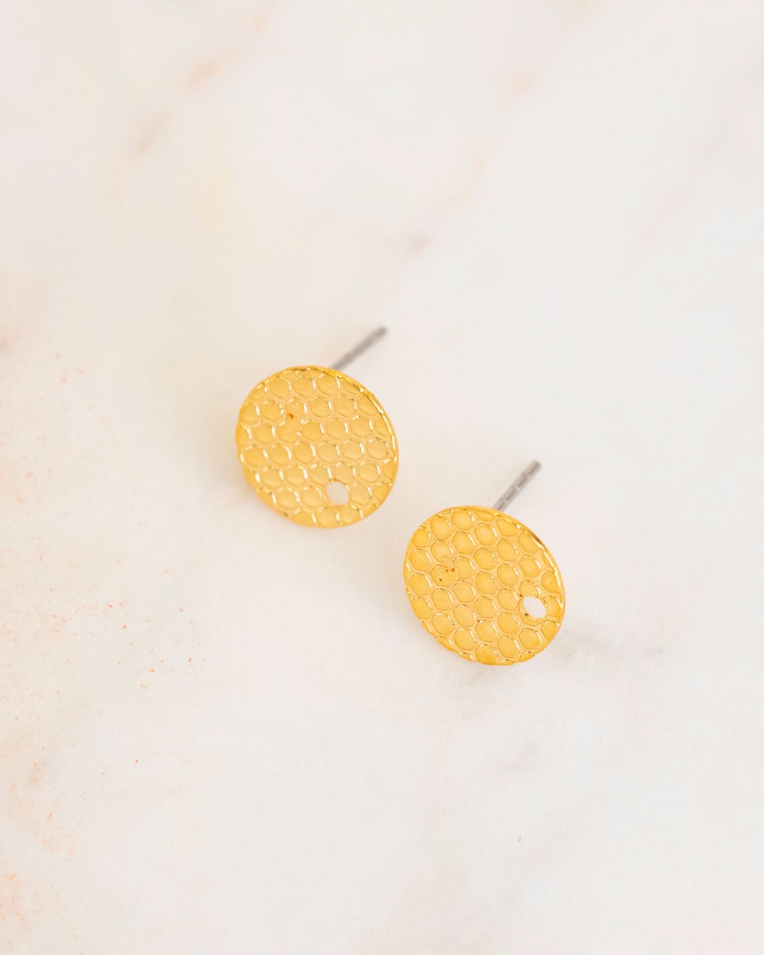 Metal Base Earring Stud | Size : 10mm | 20pcs