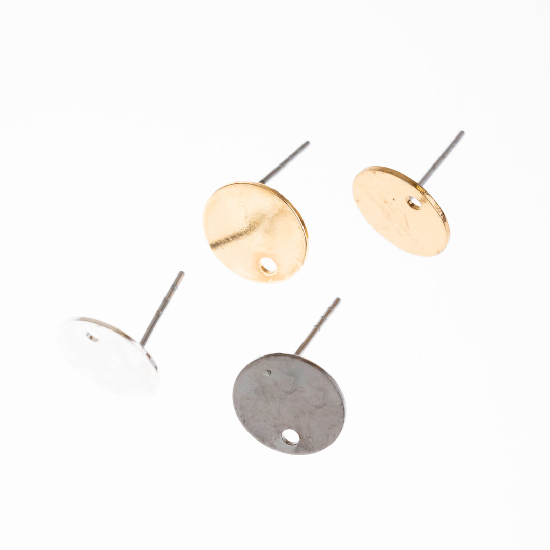 Metal Base Earring Stud | Size : 10mm | 20pcs