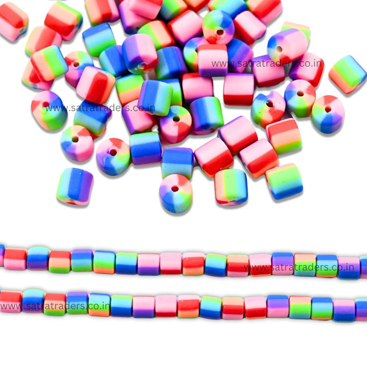 Polymer Clay Fimo Beads | Size: 6mm (W) Thickness 2mm | 1string approx 60 PCS