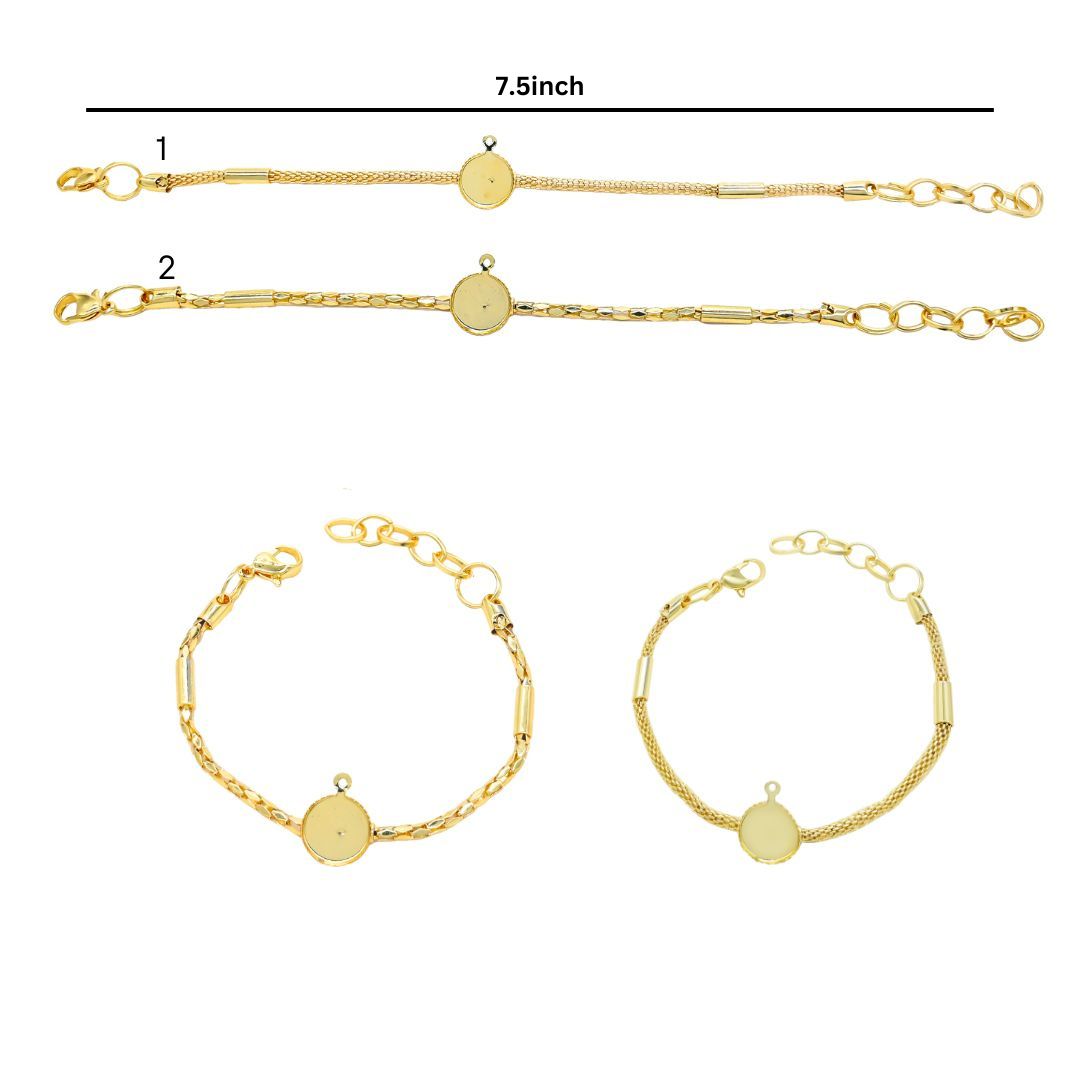 Bracelet Chain | Size : 7.5inch  | Qty : 4pc