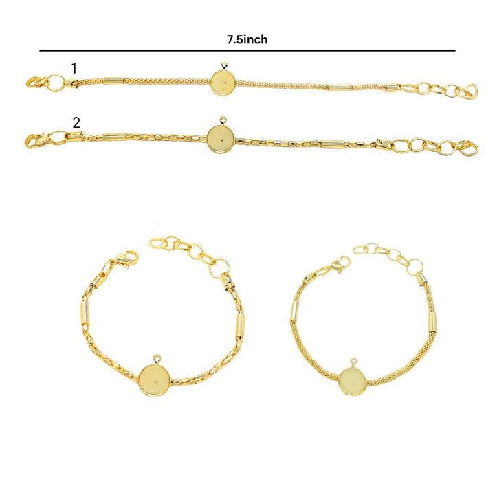 Bracelet Chain | Size : 7.5inch  | Qty : 4pc