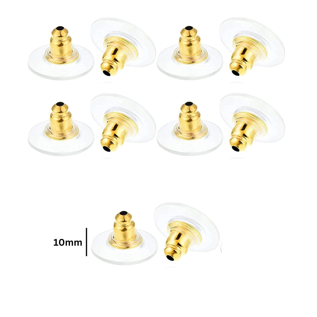 Earring Safety Back Pads Backstops Stopper | Size : 10mm | 144pcs