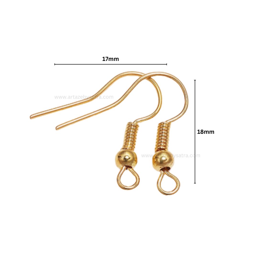 Brass Fish Hook (High Quality) | Size : 18mm | Qty : 20pcs