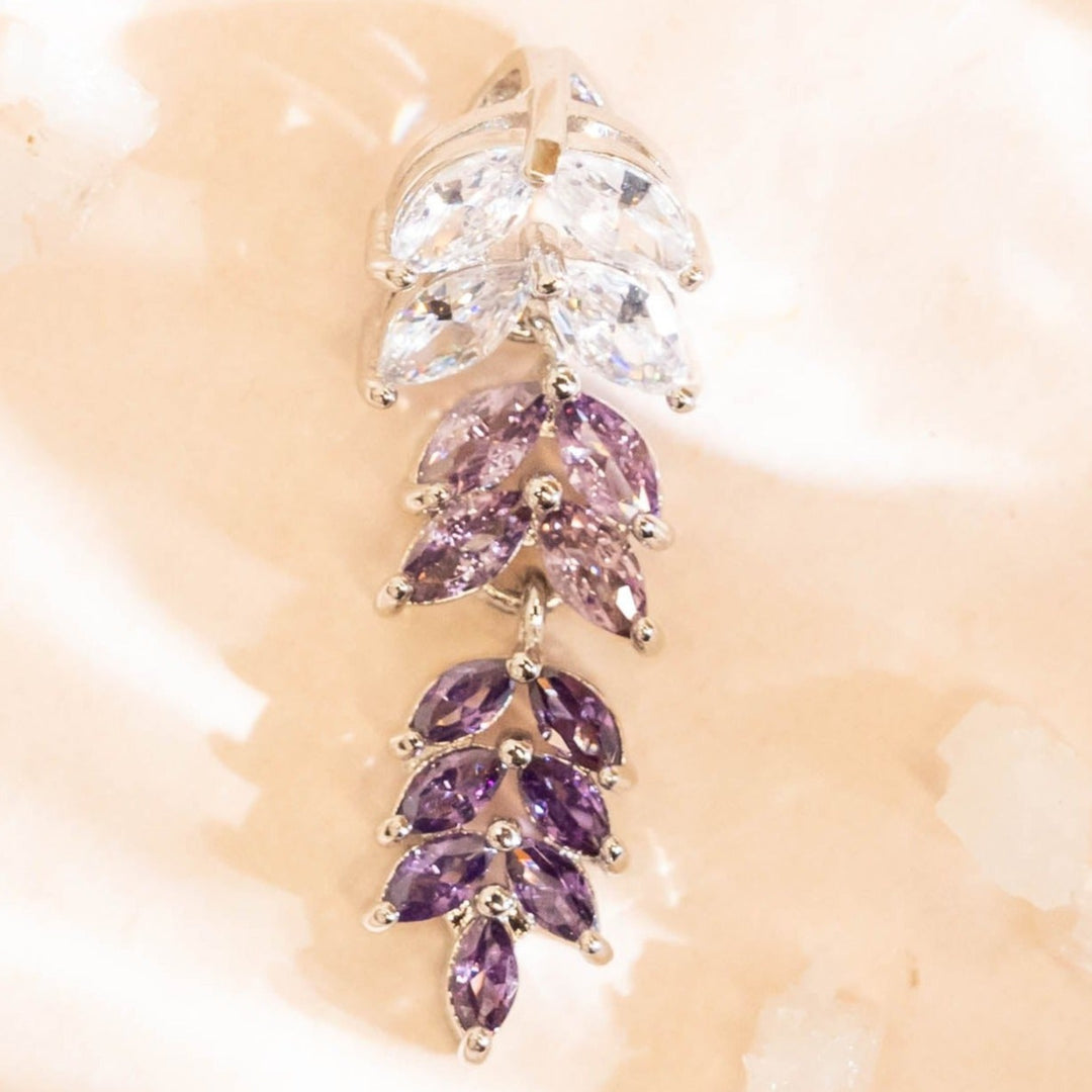 Purple Diamond Charm Anti-Tarnish | Size : 10mm | 1PC