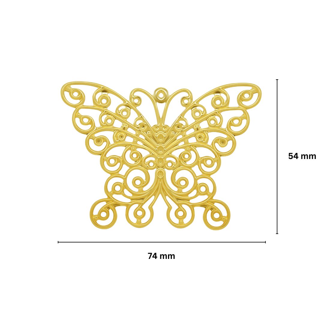 Butterfly Metal Art | Size : 54mm | 10pcs | F-6-17