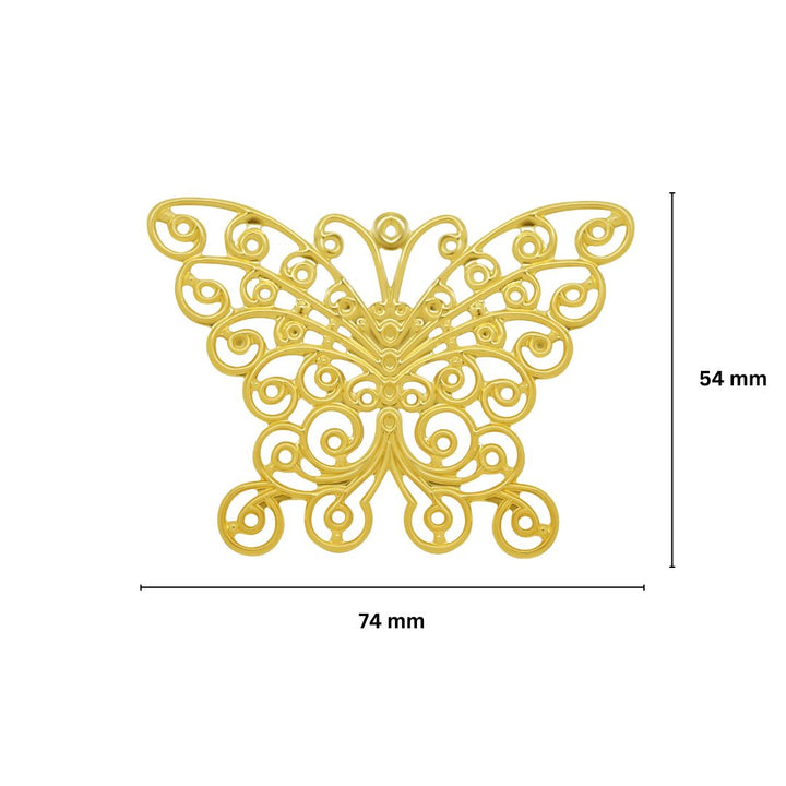 Butterfly Metal Art | Size : 54mm | 10pcs | F-6-17