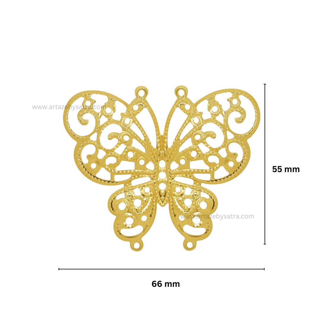 Butterfly Metal Art | Size : 55mm | 10pcs | F-6-18