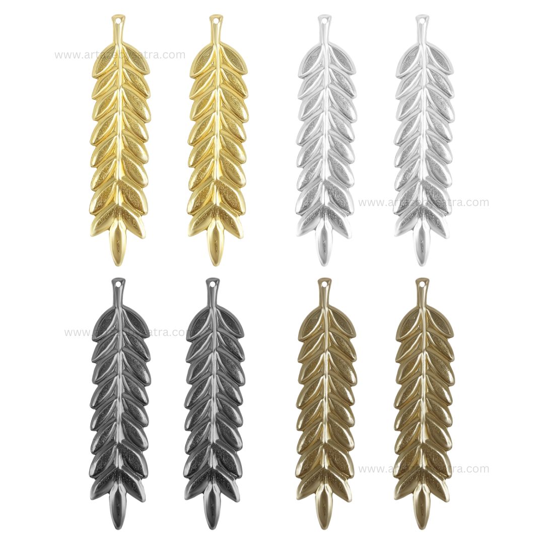 Leaf Metal Art Base | Size : 57mm | Qty : 20pcs | F-1-9