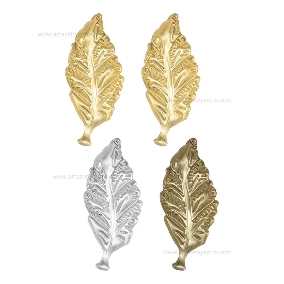 Leaf Metal Art Base | Size : 54mm | Qty : 20pcs | F-1-25