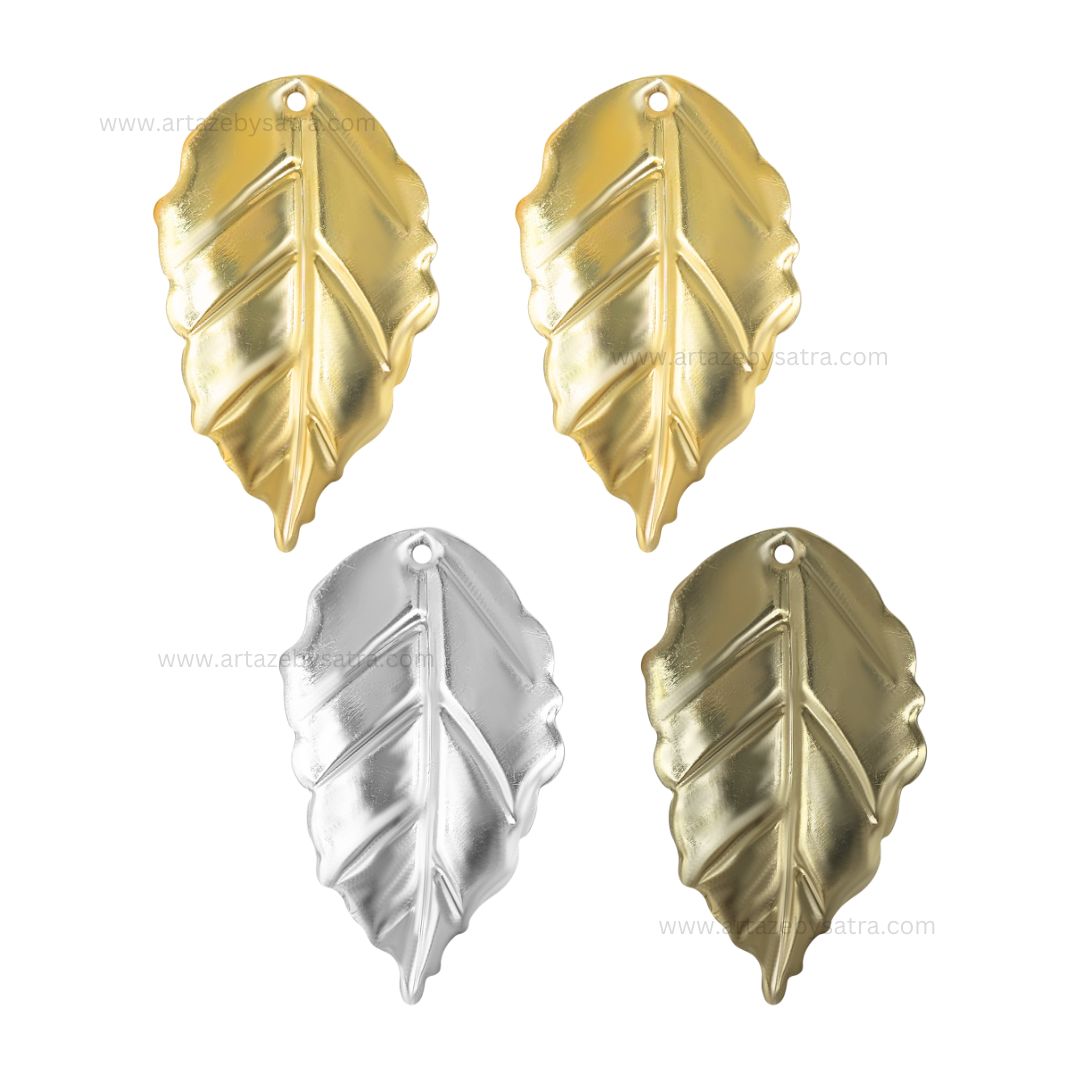 Leaf Metal Art Base | Size : 49mm | Qty : 20pcs | F-1-29