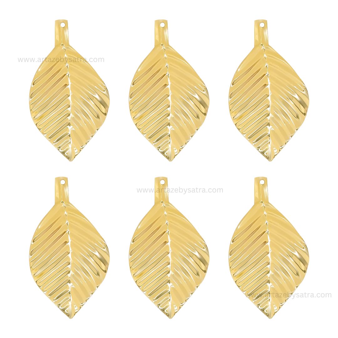 Leaf Metal Art Base | Size : 63mm | Qty : 20pcs