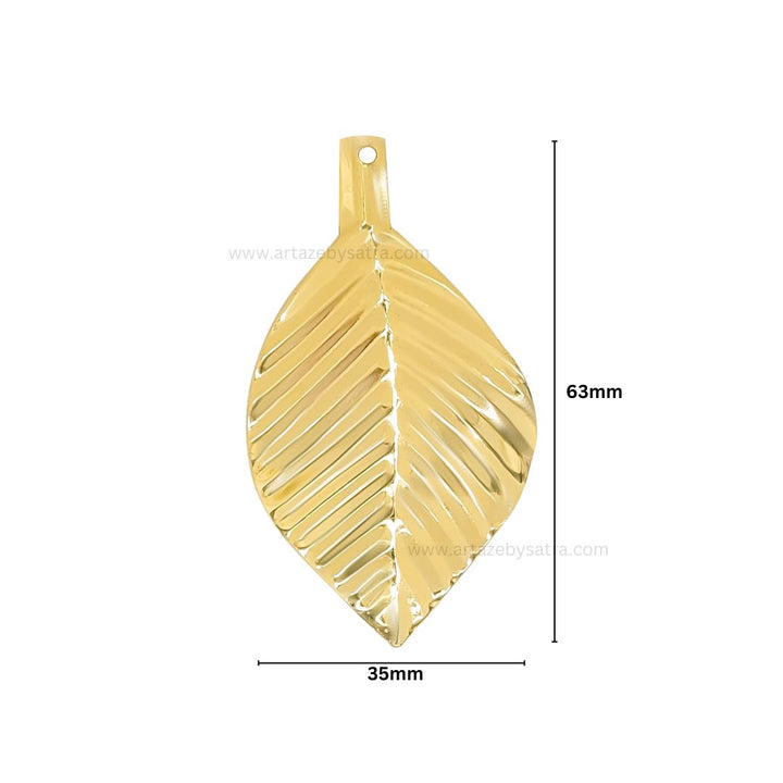 Leaf Metal Art Base | Size : 63mm | Qty : 20pcs