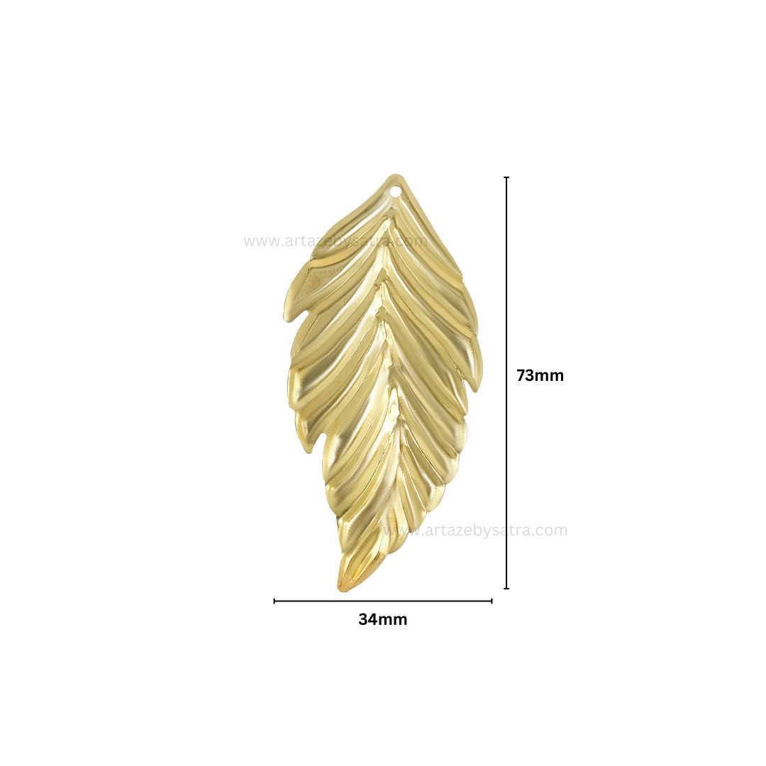 Leaf Metal Art Base | Size : 73mm | Qty : 20pcs | F-1-24