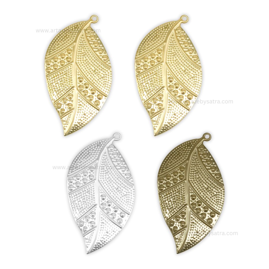 Leaf Metal Art Base | Size : 33mm, 56mm | Qty : 50pcs | F-1-32