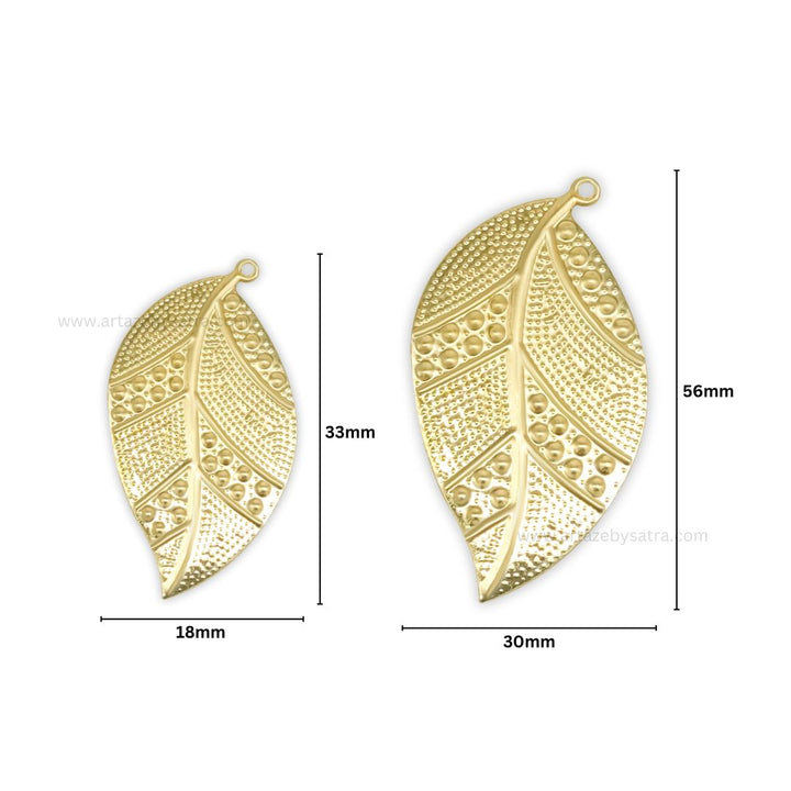 Leaf Metal Art Base | Size : 33mm, 56mm | Qty : 50pcs | F-1-32