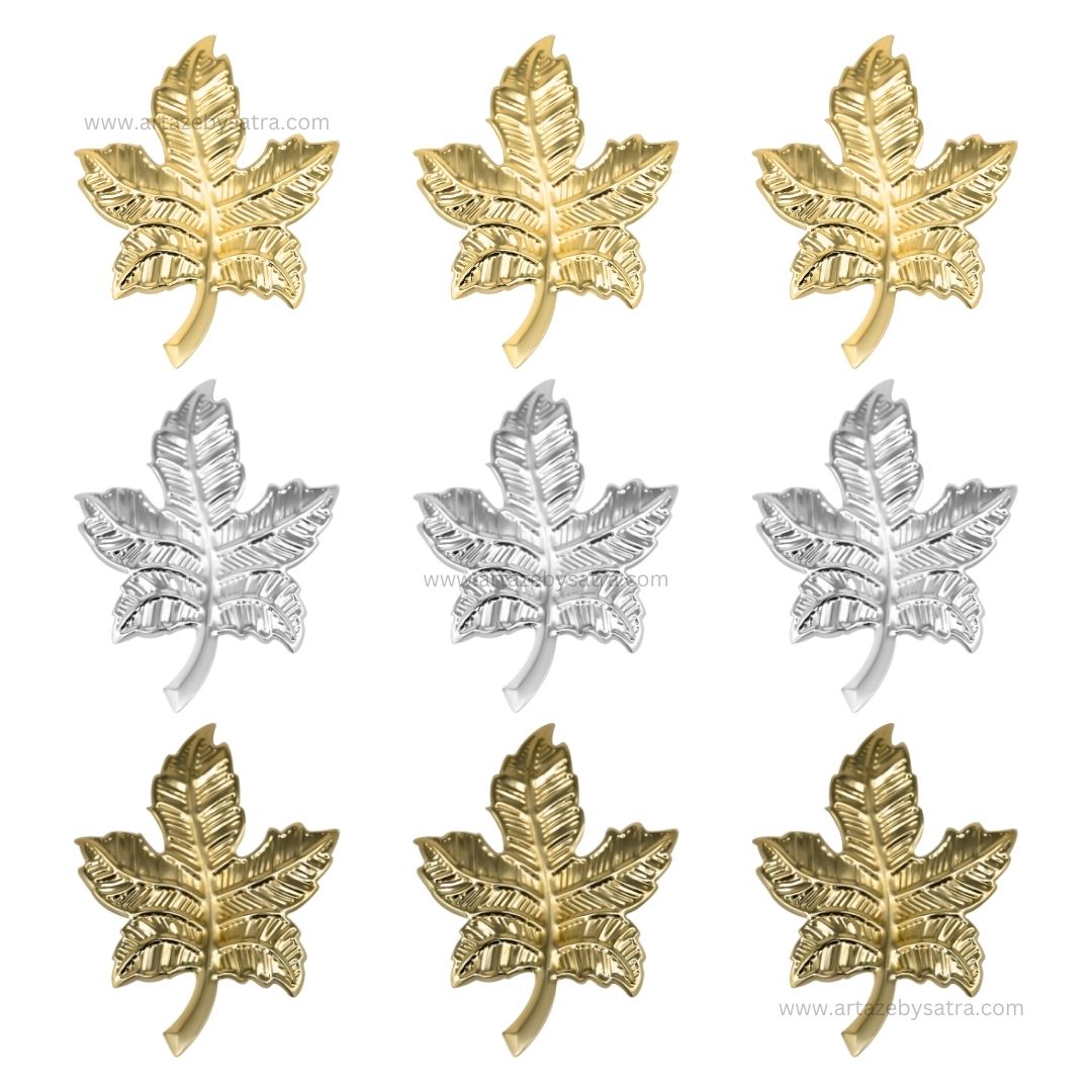 Leaf Metal Art Base | Size : 80mm | Qty : 10pcs