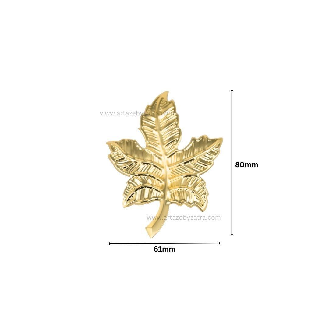 Leaf Metal Art Base | Size : 80mm | Qty : 10pcs