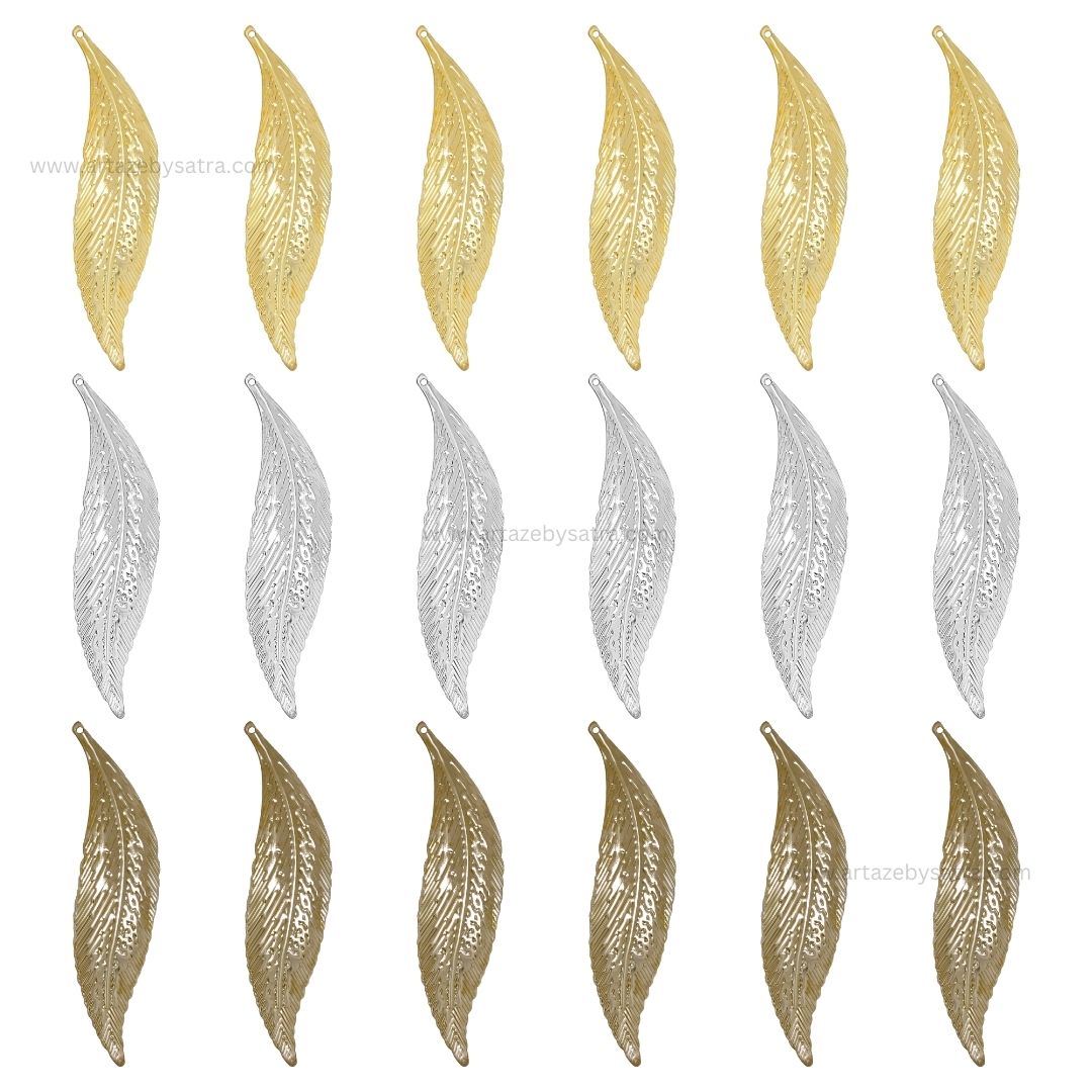 1 Naka Leaf Metal Art Base | Size : 70mm | Qty : 10pcs | F-1-13