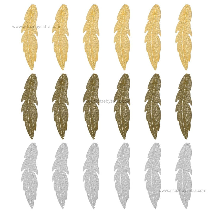 1 Naka Leaf Metal Art Base | Size : 64mm | Qty : 20pcs | F-1-14