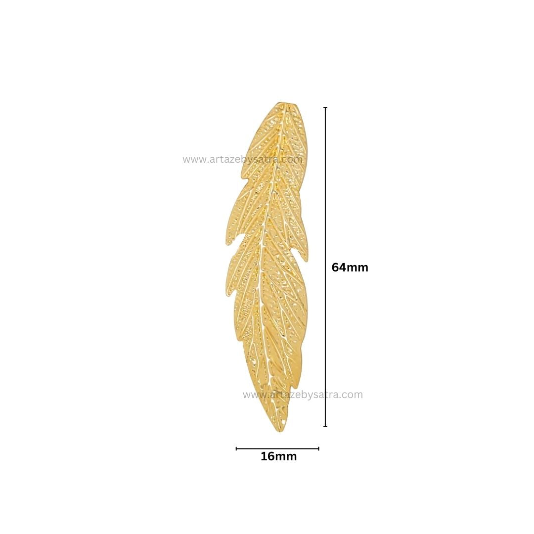 1 Naka Leaf Metal Art Base | Size : 64mm | Qty : 20pcs | F-1-14