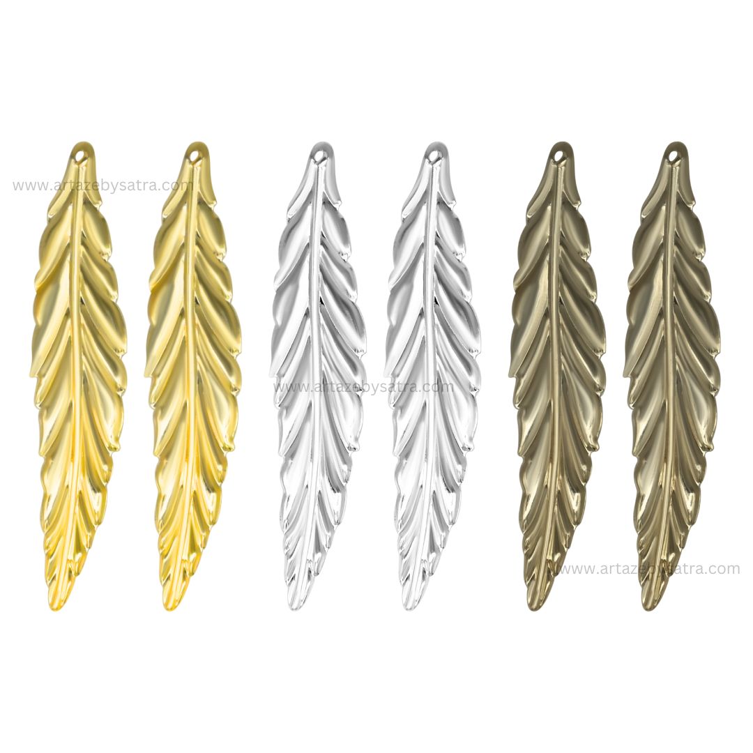 1 Naka Leaf Metal Art Base | Size : 55mm | Qty : 20pcs | F-1-7