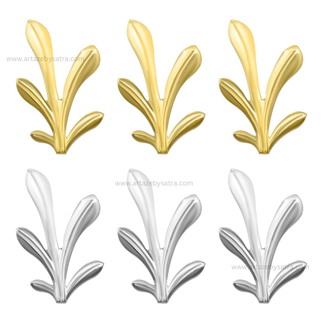 Leaf Metal Art Base | Size : 52mm | Qty : 20pcs