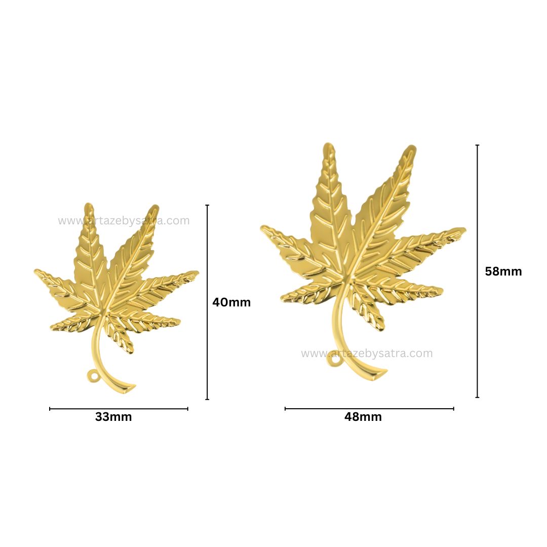 1 Naka Leaf Metal Art Base | Size : 40mm,58mm | Qty : 20pcs