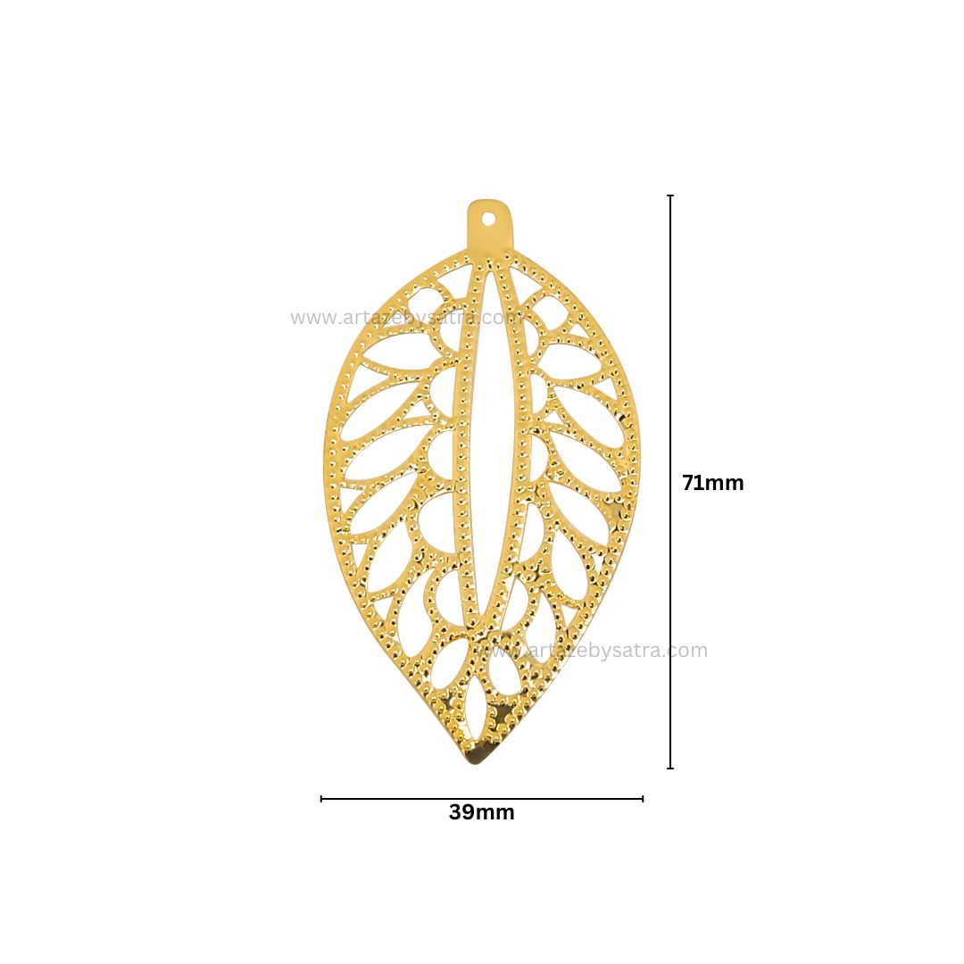 1 Naka Leaf Metal Art Base | Size : 71mm | Qty : 20pcs