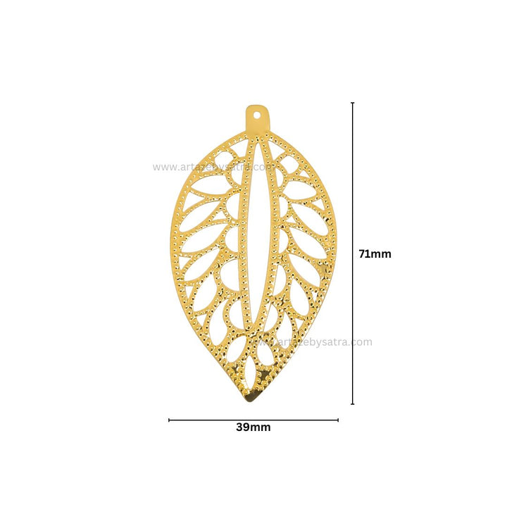 1 Naka Leaf Metal Art Base | Size : 71mm | Qty : 20pcs