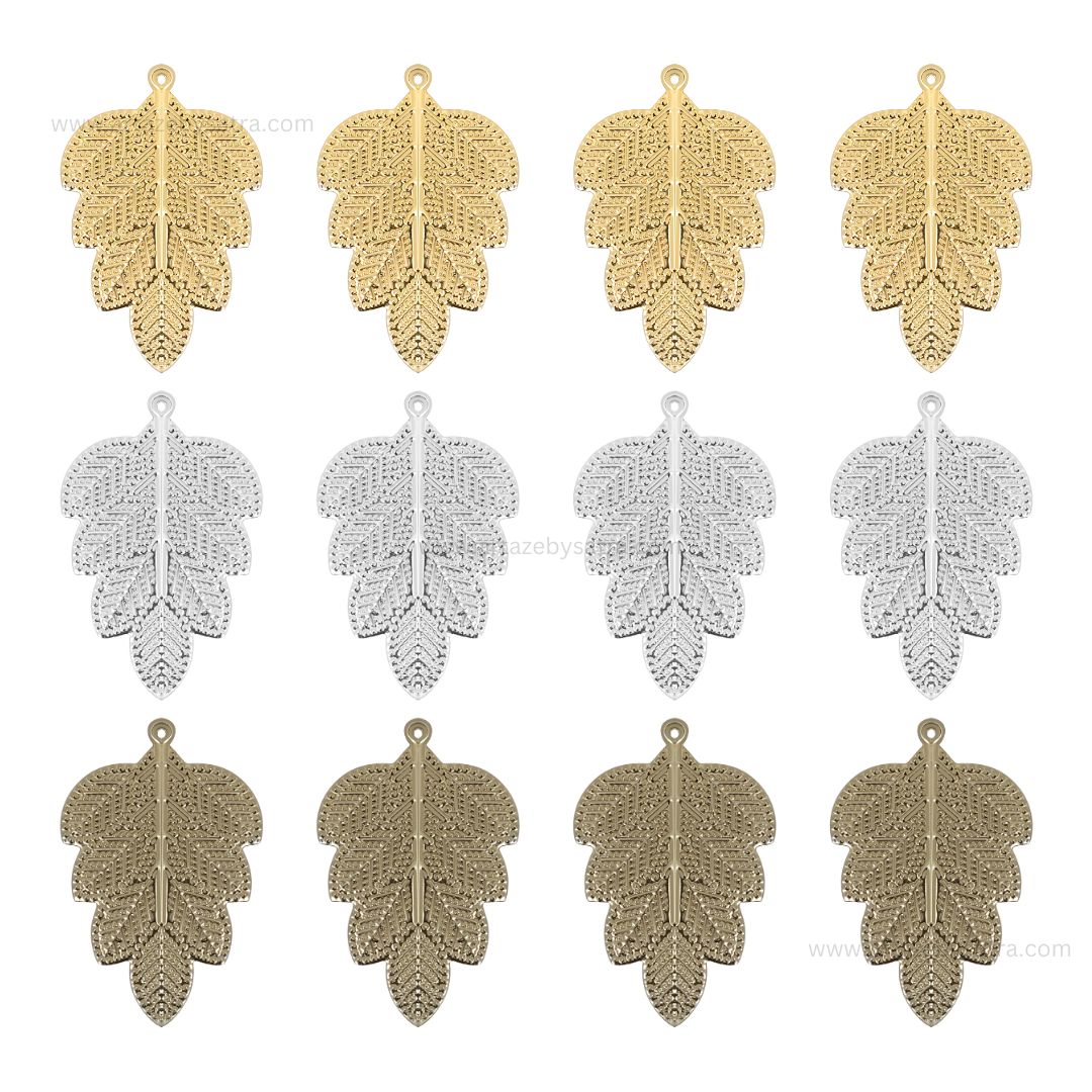 1 Naka Leaf Metal Art Base | Size : 44mm | Qty : 20pcs