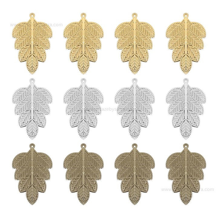 1 Naka Leaf Metal Art Base | Size : 44mm | Qty : 20pcs