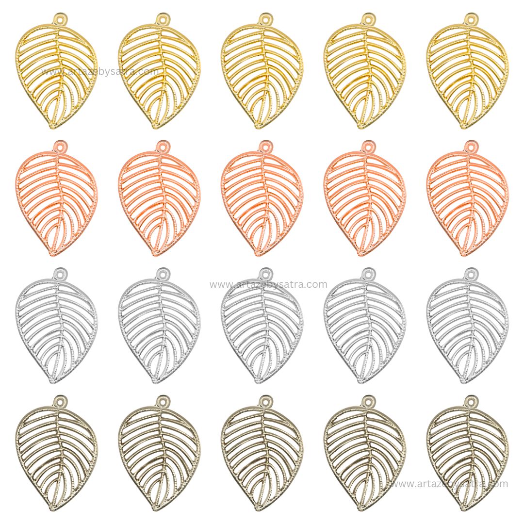 1 Naka Leaf Metal Art Base | Size : 45mm | Qty : 20pcs