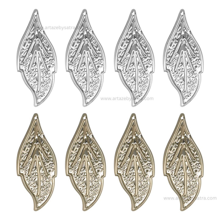 Metal art leaf | Size : 46mm | Qty : 20pcs | F-2-44