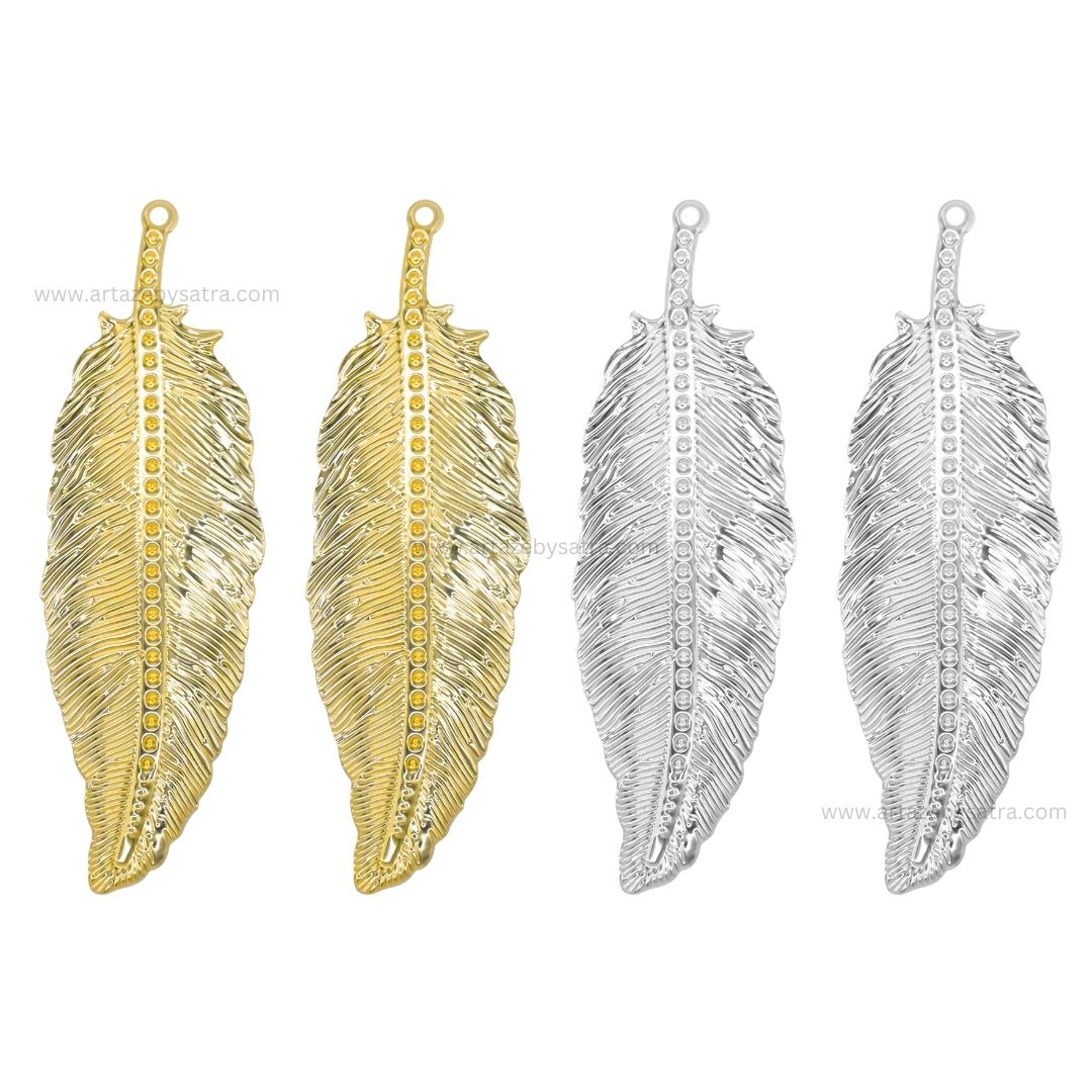 1 Loop Metal Art Leaf | Size : 98mm,144mm | Qty : 100g