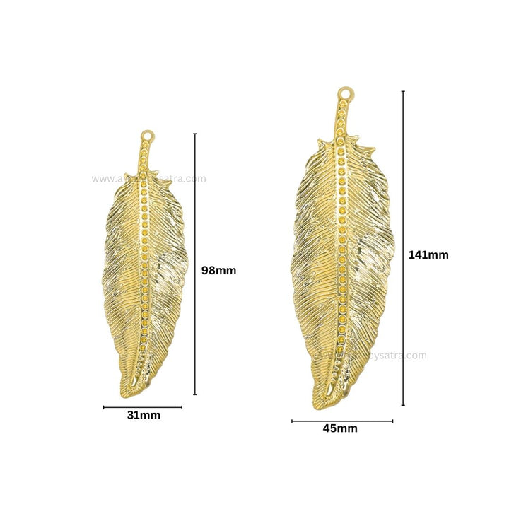 1 Loop Metal Art Leaf | Size : 98mm,144mm | Qty : 100g