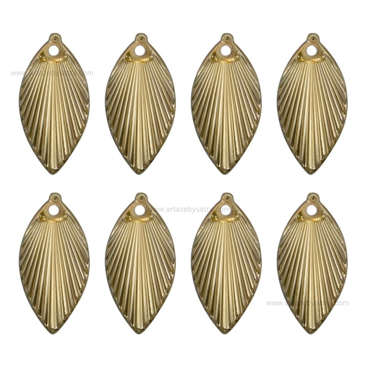 1 Loop Metal Art Leaf | Size : 18mm | Qty : 100pcs