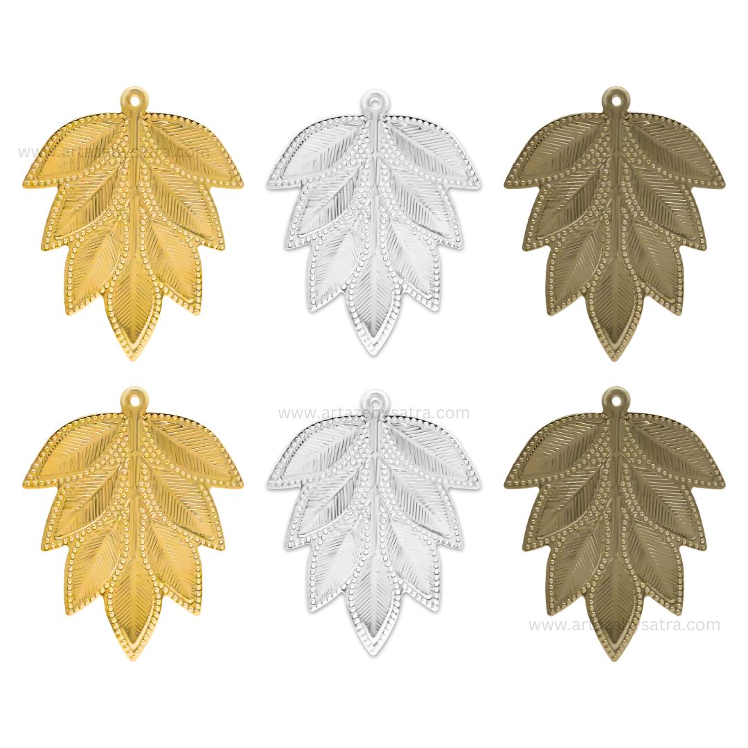 Leaf Metal Art Base | Size : 53mm | Qty : 20pcs