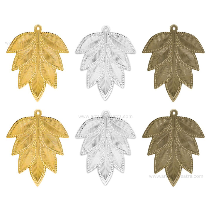 Leaf Metal Art Base | Size : 53mm | Qty : 20pcs