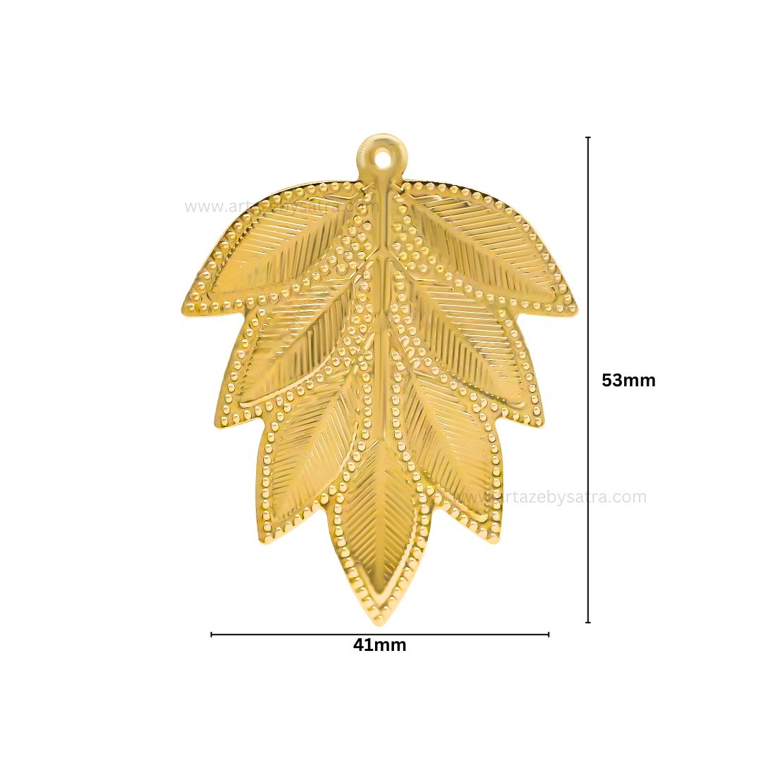 Leaf Metal Art Base | Size : 53mm | Qty : 20pcs