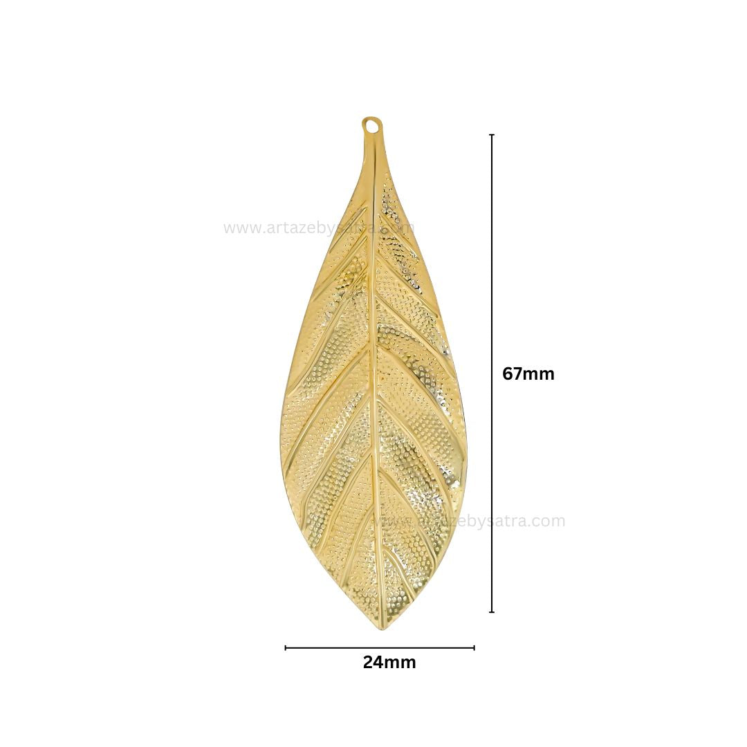 Leaf Metal Art Base | Size : 67mm | Qty : 20pcs | F-1-30