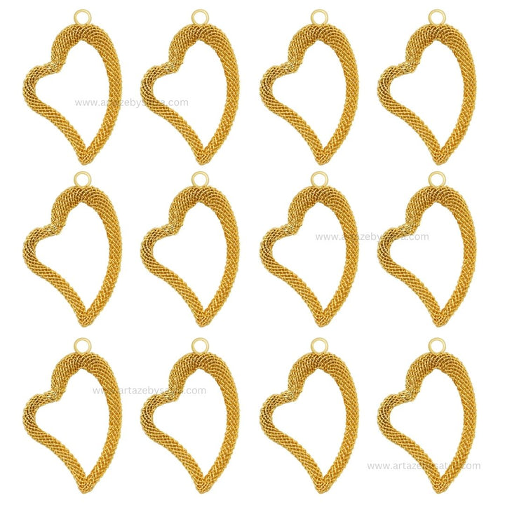 1 Loop Metal Heart Shape | Size : 44mm | Qty : 20pcs