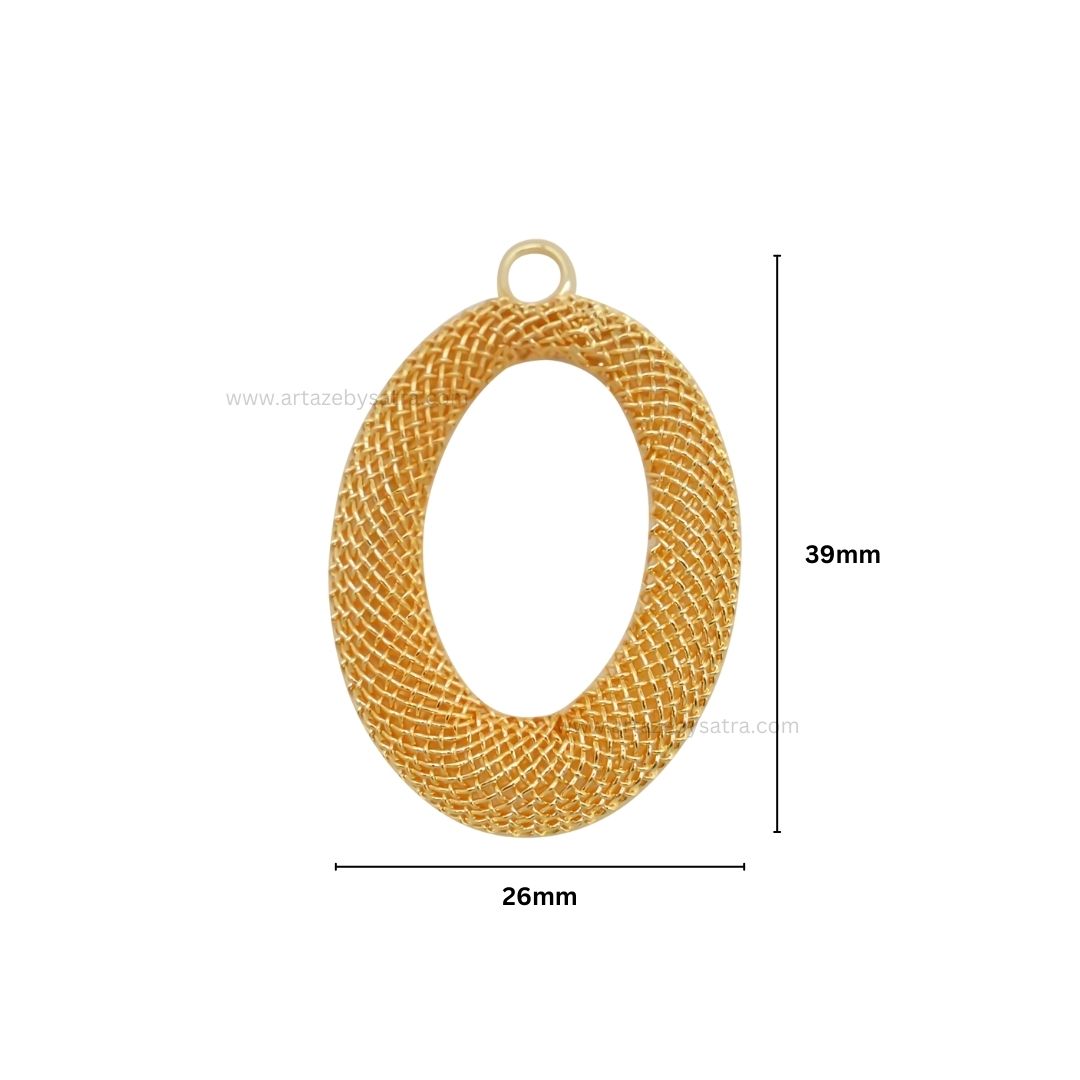 1 Loop Metal Oval Shape | Size : 39mm | Qty : 20pcs