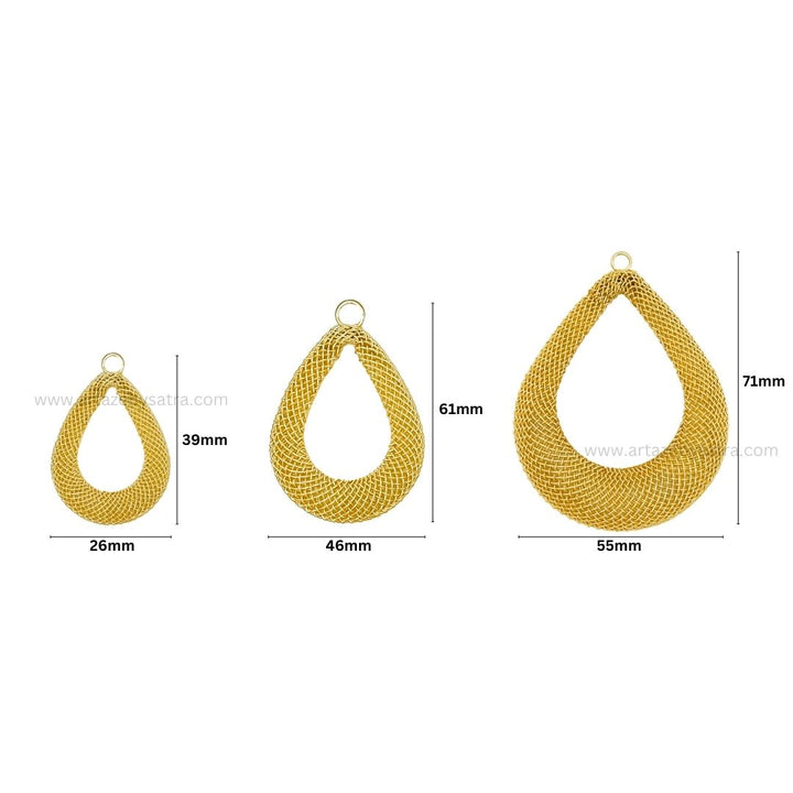 1 Loop Metal Drop Shape | Size : 39,61,71mm