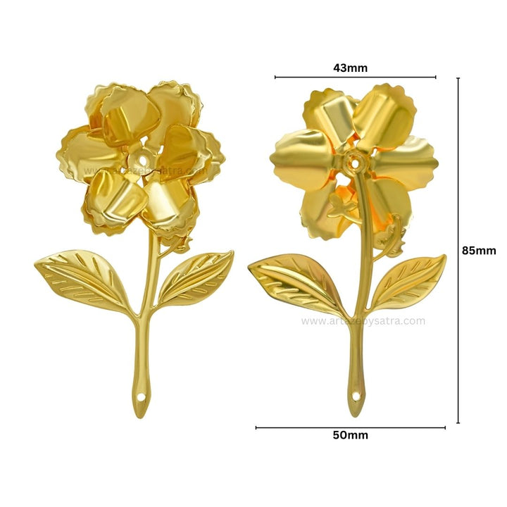 Flower Metal Art | Size : 85mm | Qty : 2pcs