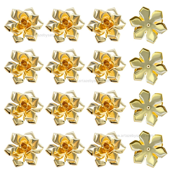 Flower Metal Art | Size : 45mm | Qty : 6pcs