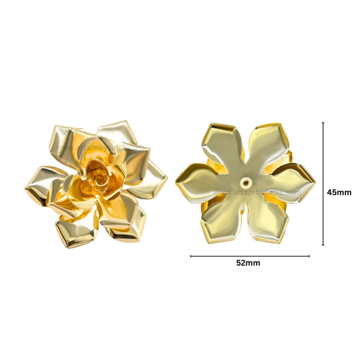 Flower Metal Art | Size : 45mm | Qty : 6pcs