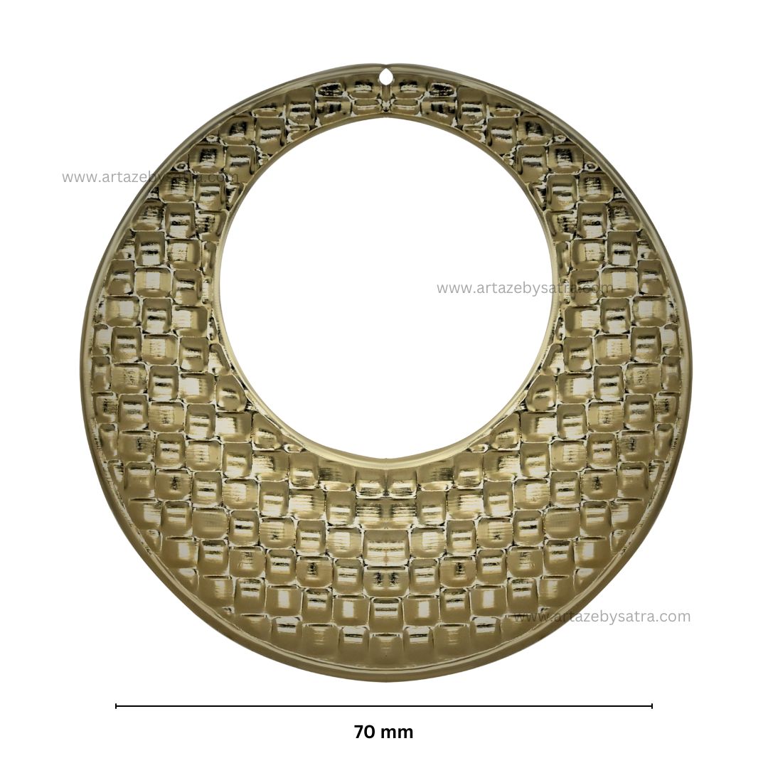 Round 1 Hole Metal Art Base | Size : 70mm | 100g | F-25-15