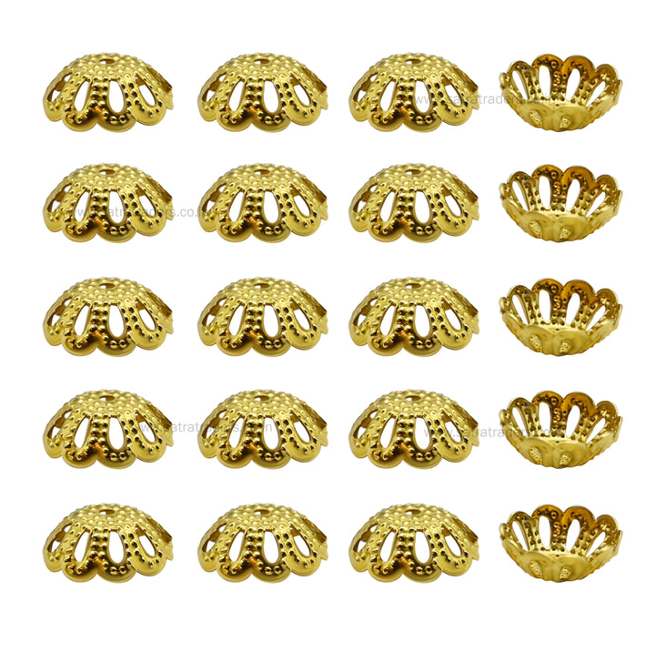 Designer Metal Beads Cap | Size : 10mm | 500g | MC17