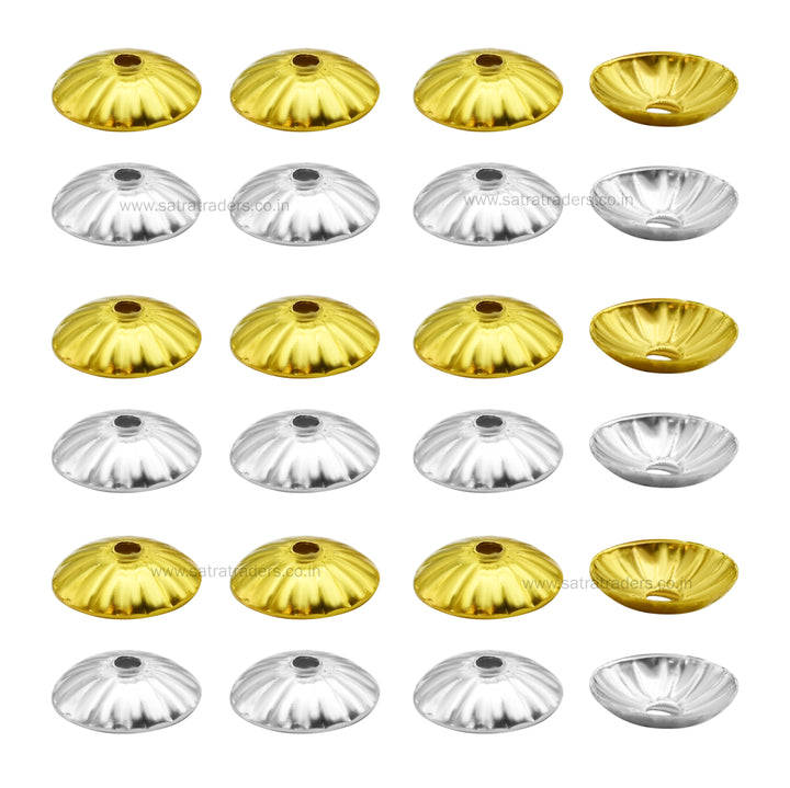 Designer Metal  Beads Cap | Size : 8mm | 500g | MC21